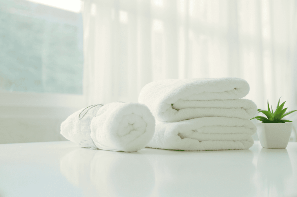 清潔感のあるタオル